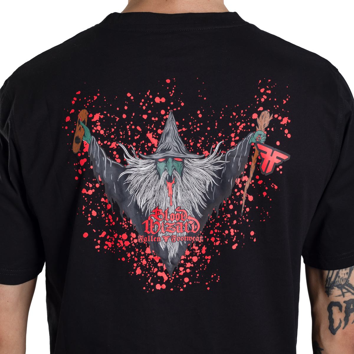 WIZARD TEE - BLACK/BLOOD RED - BLOOD WIZARD