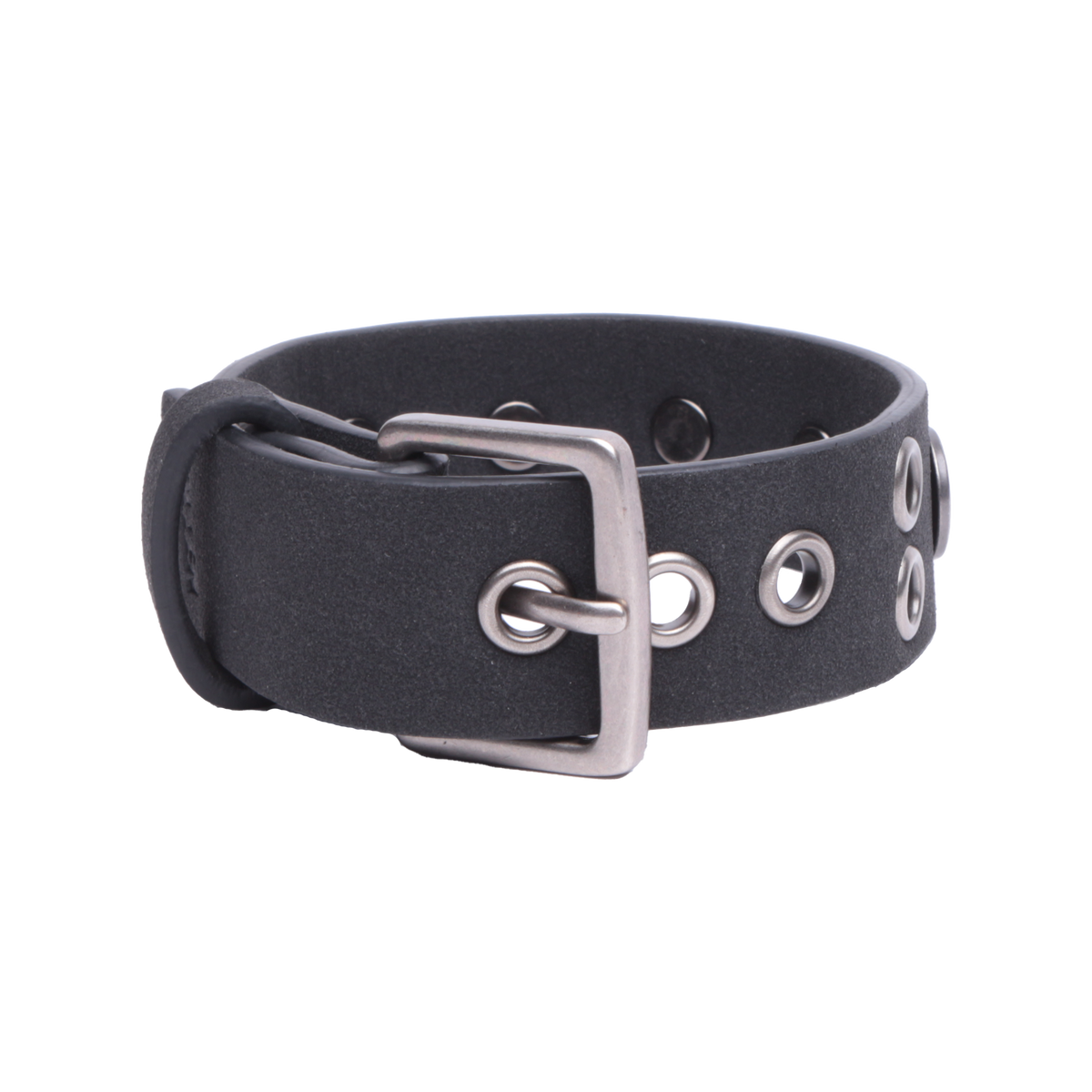 Fallen Rivet RIVET LOGO CUFF BRACELET - BLACK/SILVER – fallenfootwear-eu