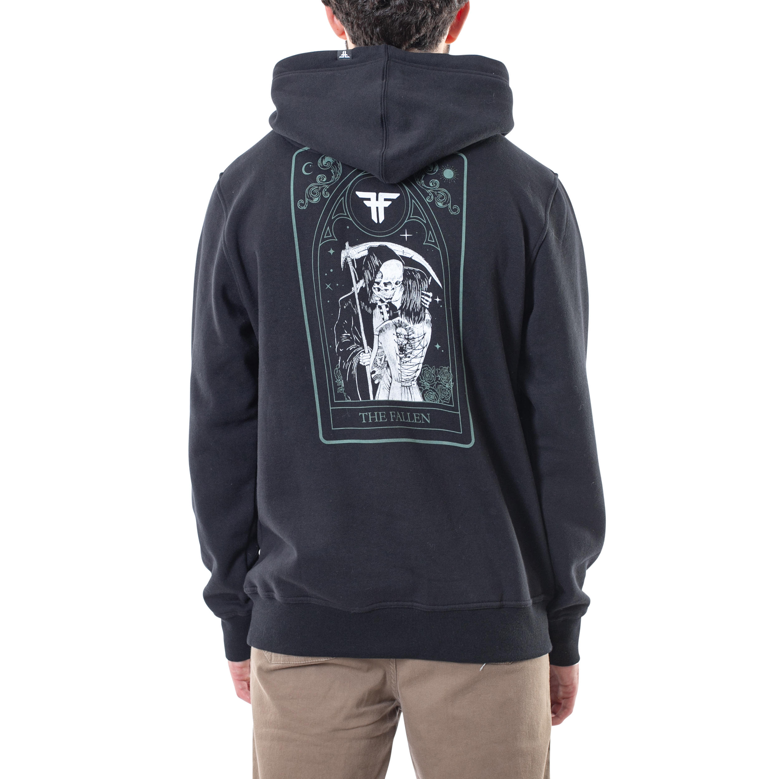 DEATH&#39;S EMBRACE HOODIE - BLACK/GREEN