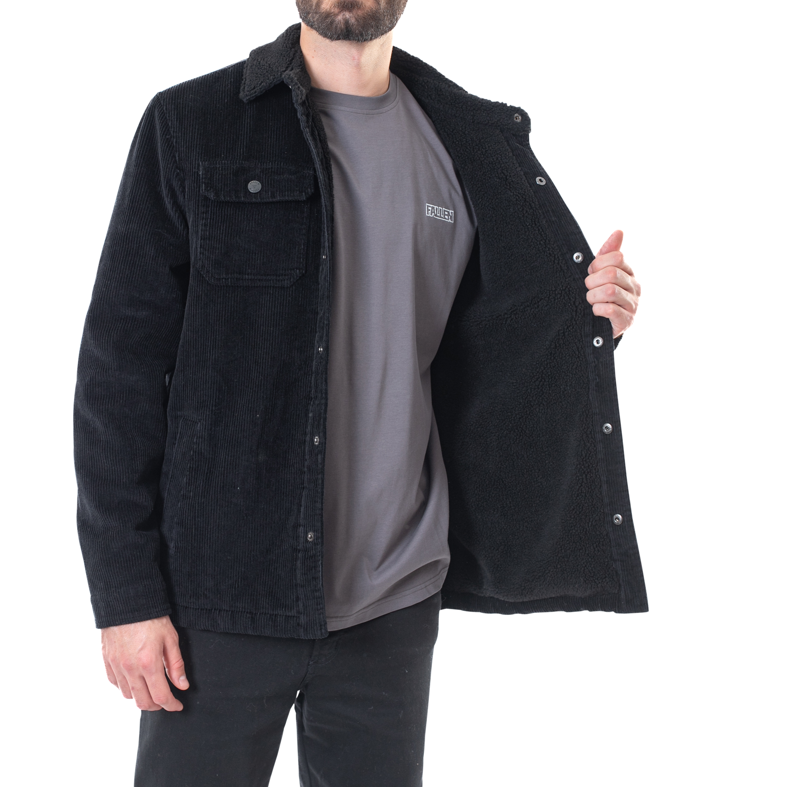 LIGHT LAMB JACKET - BLACK/BLACK