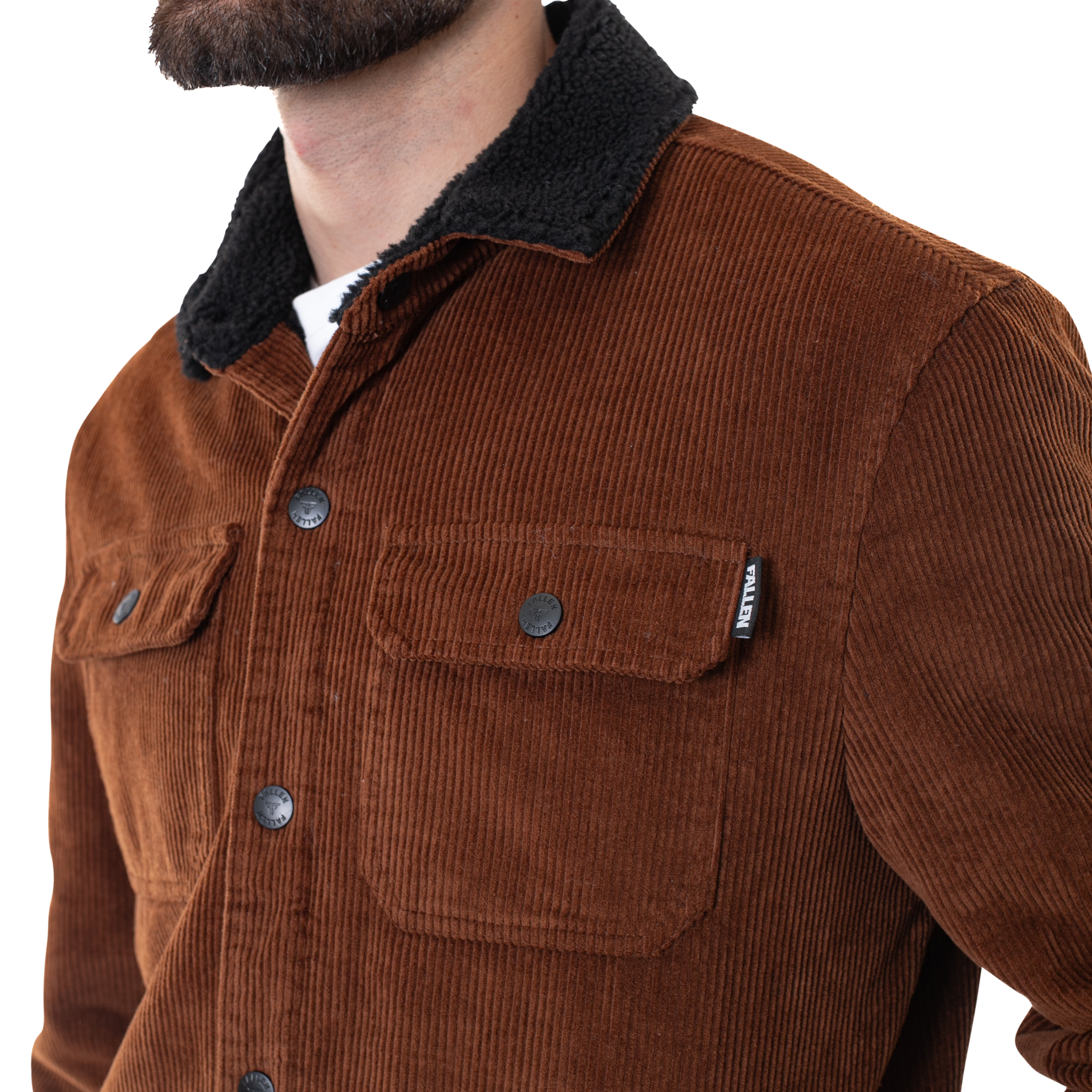 LIGHT LAMB JACKET - BROWN/BLACK