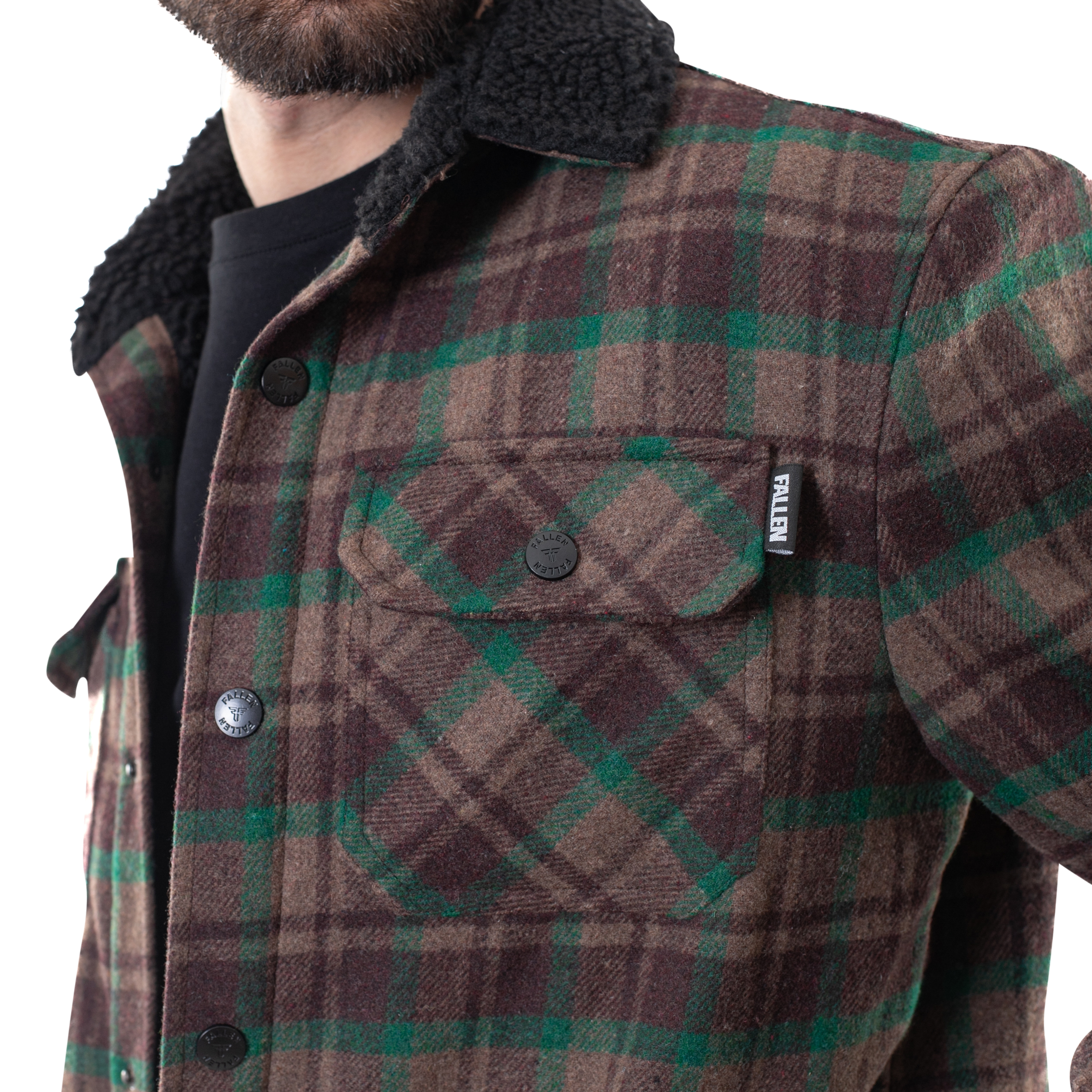 LAMB JACKET - BROWN/GREEN