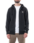 TRADITION ZIP HOODIE - BLACK/WHITE