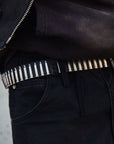 BULLET BELT - BLACK/SILVER